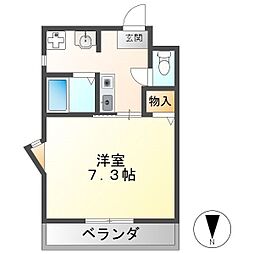 DWELLGOKENYA 1Kの間取図画像