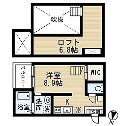 サクセスパートナー 1SKの間取図画像