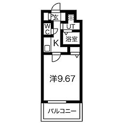 NONAMI RISE(ノナミ ライズ) 1Kの間取図画像