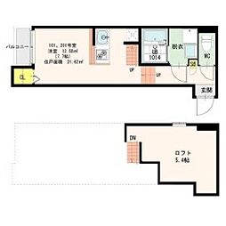 ブライト鶴舞 1SKの間取図画像