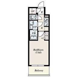 S-RESIDENCE金山3丁目 1Kの間取図画像