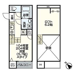 スクエア千種 1SKの間取図画像
