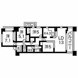 meLiV上前津 2SLDKの間取図画像