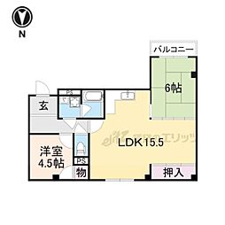 アーバンアネックス 2LDKの間取図画像