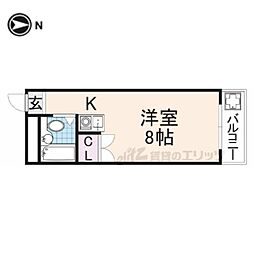 神殿マンション3棟 ワンルームの間取図画像