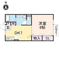 メゾン・ド・エスポワール 1DKの間取図画像