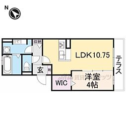 ココドミール 1LDKの間取図画像
