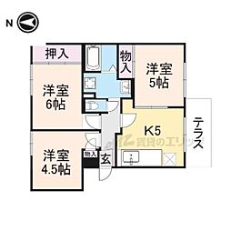 パストラルK 3DKの間取図画像