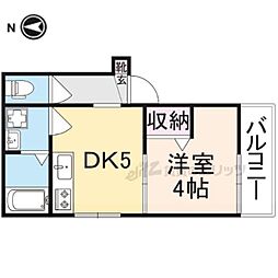ApplauseNaramachi 1DKの間取図画像