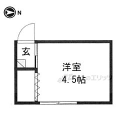 若草ビレッジ ワンルームの間取図画像