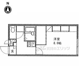 レオパレス和 1Kの間取図画像