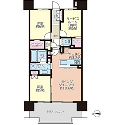 シティテラス品川イースト 3LDKの間取図画像