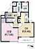 間取り：1DK、専有面積41.21m2、バルコニー面積4.44m2