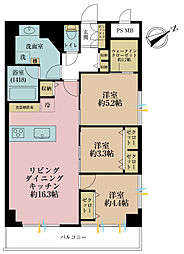 門前仲町サマリヤマンション 3LDKの間取図画像