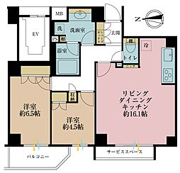 ベリスタ椎名町 2LDKの間取図画像