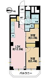 メイゾン向島 2LDKの間取図画像
