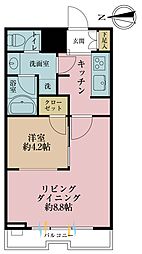 コンシェリア西新宿タワーズウエスト 1LDKの間取図画像