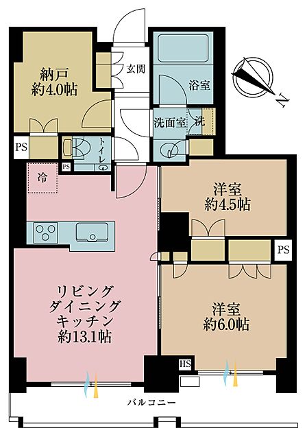 2SLDK 間取り