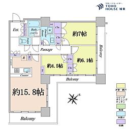 キャナルファーストタワー 3LDKの間取図画像