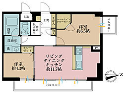 間取図画像 2LDK