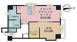 ハイネス哲学堂 1LDKの間取図画像