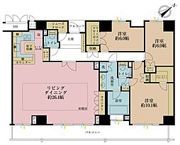 アップルタワー東京キャナルコート 3LDKの間取図画像