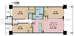 コスモ東京ベイフォート 3LDKの間取図画像