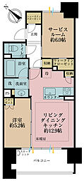 シティハウス南大塚テラス 1SLDKの間取図画像
