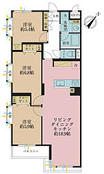 ライオンズマンション市川行徳 3LDKの間取図画像