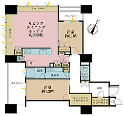 ガレリアグランデ 2LDKの間取図画像