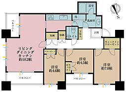 西早稲田パーク・タワー 3LDKの間取図画像