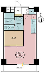 雷門永谷マンション 1LDKの間取図画像