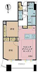 コンシェリア西新宿タワーズウエスト 1LDKの間取図画像