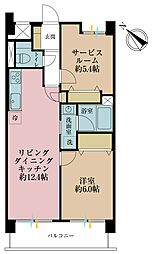 センチュリー横浜関内 1SLDKの間取図画像