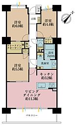シスナブ池袋本町クリアルーフ(C棟) 3LDKの間取図画像