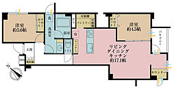 ベルテ中野江古田A 2LDKの間取図画像
