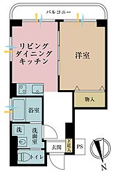 バロンハイツ大塚 1LDKの間取図画像