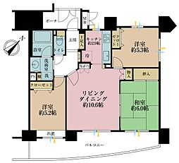 エンゼルコート新川崎 3LDKの間取図画像
