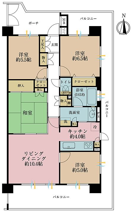 4LDK 間取り
