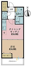 ライオンズグローベル浅草雷門 1DKの間取図画像