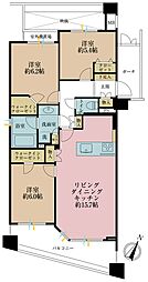 ジェイパーク学芸大学2 3LDKの間取図画像
