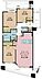 間取り：3LDK、専有面積75m2、バルコニー面積11.04m2