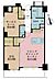 間取り：2LDK、専有面積58.61m2、バルコニー面積8.96m2