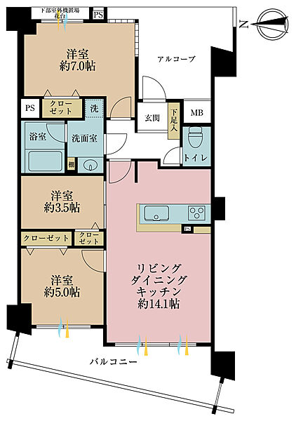 間取りを拡大表示