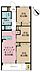 間取り：3LDK、専有面積59.4m2、バルコニー面積6.75m2