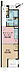 間取り：1DK、専有面積34.32m2、バルコニー面積3m2
