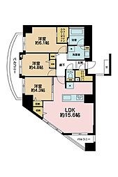 ネバーランド向島タイムズコート 3LDKの間取図画像