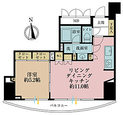 グランティアラ新御徒町アジールコート 1LDKの間取図画像