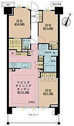 パークホームズ用賀一丁目 3LDKの間取図画像