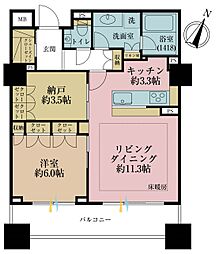 オリゾンマーレ 1SLDKの間取図画像